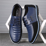 Men's Shoes, Korean Casual Style, First-layer Leather, Round Toe Lace-up Business Boots