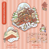 Decompression Cartoon Landscape Stickers — Creative Miniature Scene Collage DIY Set