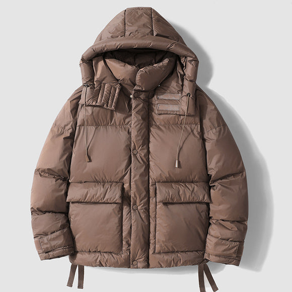 Winter Fleece-lined Thickened Boys' Cotton-padded Jacket, Casual Men's Jumper