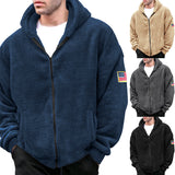 Hooded Zipper Casual Jacket, Casual Cardigan-coat