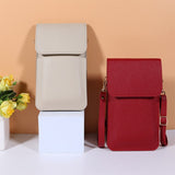 Mini Shoulder Crossbody Bags for Women, Casual Solid Color Mobile Phone Bag Long Wallet