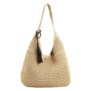 Hand-woven Underarm Hand Carrying Easy Matching, Large Capacity Straw Bag