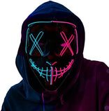 Black V Halloveen Horror Glowing Mask