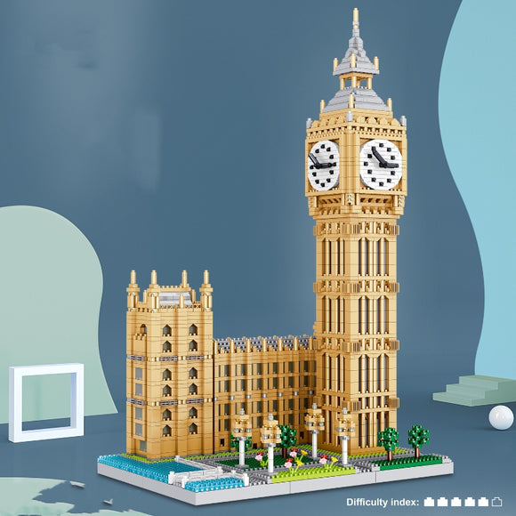 Big Ben Assembled Building Blocks Model, Miniature High-difficulty Small Particle Toy