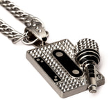 Tape Microphone Pendant Necklace