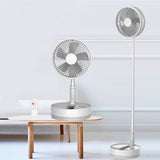 Portable Retractable USB Charging Fan with Ring Light Timing, Touch Control Panel