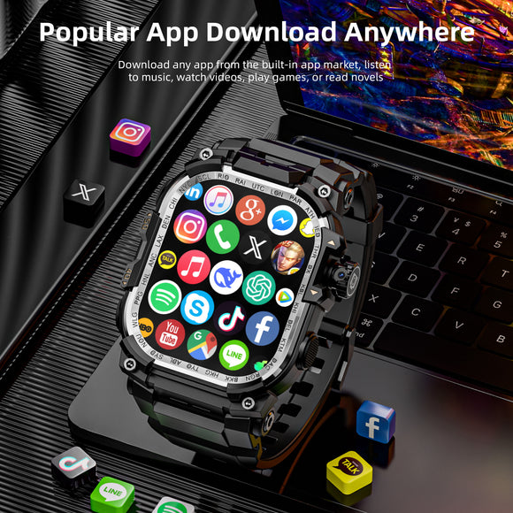 APPLLP 7 Max Smart Watch – Large Screen, WiFi Connectivity & Pull-Out Camera
