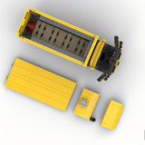 Yellow Truck Model, Small Particle Building Blocks Toy