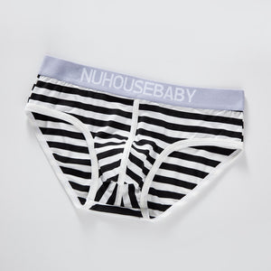 Men's Pure Cotton Sexy Low Waist Briefs Panties