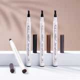 4-Fork Eyebrow Pencil – Long-lasting Waterproof Microblading Effect Brow Pen