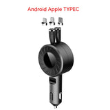 Telescopic Car Charger, Multifunctional 5A Fast Charge Data Cable
