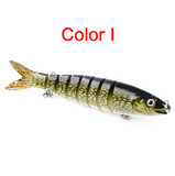 Pike Fishing Lures, Artificial Multi Jointed Sections, Hard Bait Trolling Pike Carp Fishing Tools