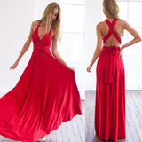 Long Party Gown, Club Floor-length Summer Backless Maxi Dress, Multiway Bridesmaids Boho Women's Vestidos