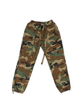 Camouflage Floating Rope Belt, Straight Loose Trousers