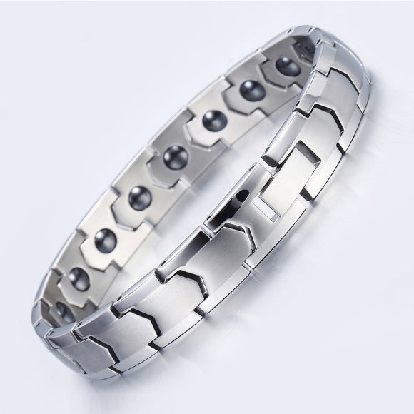Stainless Steel Jewelry Bracelet, Wellness Energy Magnetic Therapy