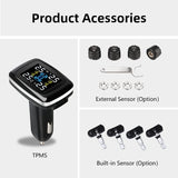 Tire Pressure Monitoring System Sensors, Auto Security Alarm Systems Tire Pressure Detector, USB Port Cigarette Lighter