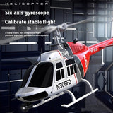 C138 Simulation Double Paddle Blade Single Rotor Helicopter RC Toy without Ailerons