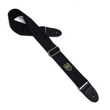 Adjustable Pure Cotton Guitar Strap with Leather Ends – Comfortable Instrument Shoulder Belt Accessory