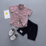 Short Sleeve Shirt and Short Pants Suit