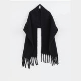 Solid Color Warm Shawl – Polyester Fabric Neck Wrap