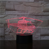 Helicopter Series, 3D Touch-control Colorful LED Night Desk Lamp