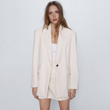 Women’s Oversized Summer Blazer – Premium Loose Casual Jacket