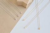 Tiny Initials Necklace for Women – English Letters Pendant Choker