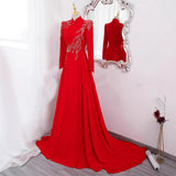 New Long Sleeve Formal Evening Party Elegant Dress