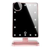 Touch Screen Makeup Mirror with 20 LED Lights, Bluetooth Music Speaker, 10x Magnifying Mirrors Lights