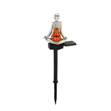 Solar Yoga Pumpkin Skull, Lawn Lamp