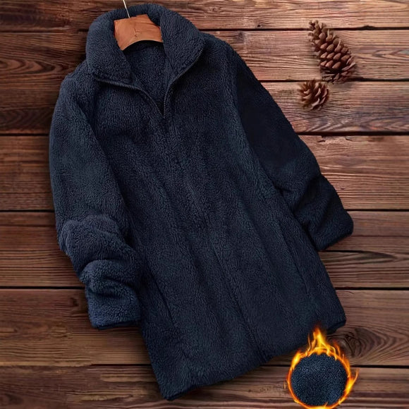 Fleece-lined Outdoor Coat, Double-sided Winter Jacket