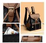 Female Backpack Casual Multifunction Women Leather Backpack, Shoulder School Travel Bag