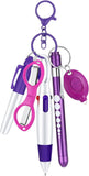 Flashlight, Foldable Scissors, Ballpoint Pen, Keychain 6-piece Set for Nurse's Day
