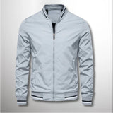 Men's Striped Zip-up Jacket with Pockets, Fashion Casual Sports Baseball Outerwear, Spring and Fall Clothing