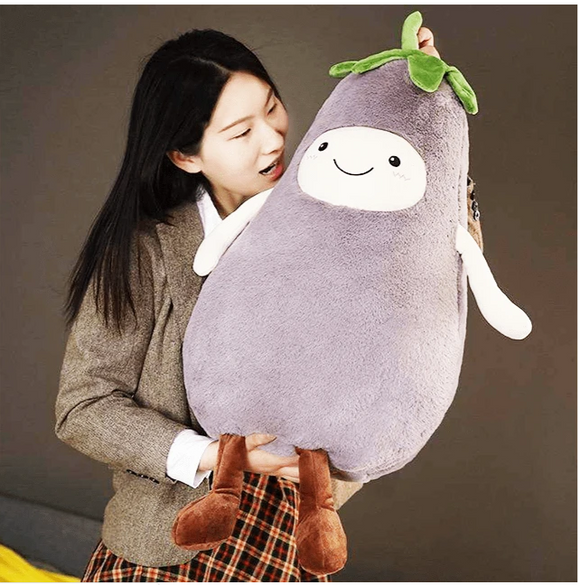 Cartoon Eggplant Figurine, Plush Toy