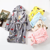 Men and Women's Hoodie, Coral Velvet Night-robe, Home Clothes Flannel