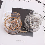 Women’s Transparent PVC – Pearl Buckle Fashion Waist Belt