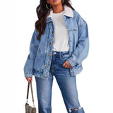 Women's Denim Jacket, Fur Collar Denim Coat
