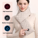 Electric Heated Scarf with 3 Heat Levels – USB Heating Pad Neck Warmer, Thermal Shawl or Bib for Men and Women