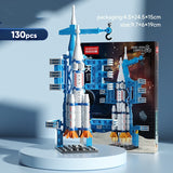 Aerospace Building Blocks, Rocket Ship Model, Small Particles, Children's Assembled Toy Gift