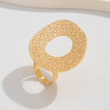 Twin Style Alloy Pleated Square Ring