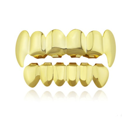 Haloveen Gold-plated Teeth Hip-hop Glossy Singer Hipsters Braces
