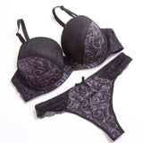 Lace Color Matching, Plus Size, Bra Underwear Set