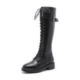Women's Long High Boots, Flat Big Size Shoes