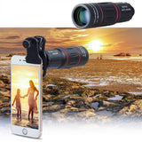 Compatible 18X Telescope Zoom Mobile Lens for Samsung Smartphones, Universal Clip Phone Camera Lens with Tripod