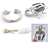 Stainless Steel Chastity Cage, Men's Catheter