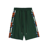 Men's Drawstring Statement Alphabet Casual Shorts