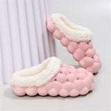 Winter Indoor Outdoor Non-slip Bubble Cotton Slippers