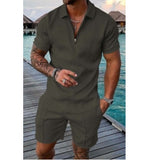 New Men's Summer Half Sleeve Top and Shorts, Casual Suit