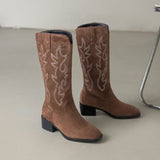 Women's Retro Embroidered Western Cowboy Boots